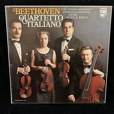 BEETHOVEN String Quartets Op. 59 #1-3 - QUARTETTO ITALIANO - PHILIPS ST 3LP • $35