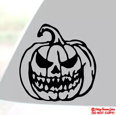 JACK-O-LANTERN Vinyl Decal Sticker Car Window Wall Bumper HALLOWEEN PUMPKIN JDM • $2.99