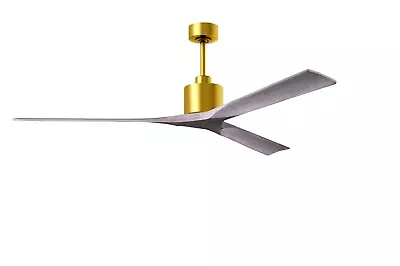 Matthews Fan Company Nan XL Ceiling Fan Brush Brass Barnwood 90  Blades Refurb • $165