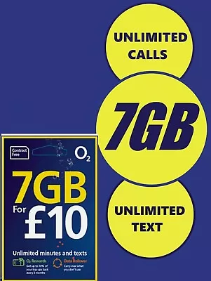 OFFICIAL O2 PAY AS YOU GO 02 SIM CARD  UNLIMITED CALLS &TEXTS - Just 99p • £0.99
