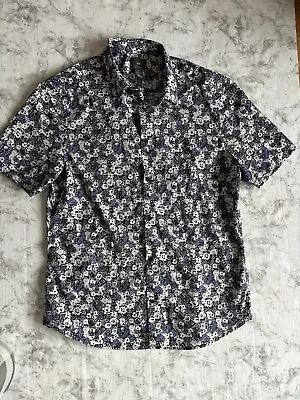 H&M Shirt Mens X-Large Floral Button Up Short Sleeve • $7.99