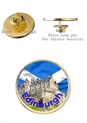 Edinburgh Castle Scotland 26mm Metal Lapel Pin Badge • £4.99