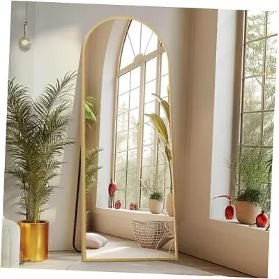 Arched Full Length Mirror 64 X21  Full Body Mirror Floor 64 ×21  Gold-arched • $107.49