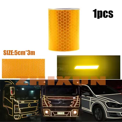 Orange Reflective Safety Sticker Reflector Tape Car Night Traffic Safety Warning • $6.90