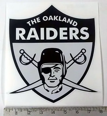 Vintage NFL Oakland Raiders 1963 Large Football Logo Sticker Decal 8 X8.8  • $12.89