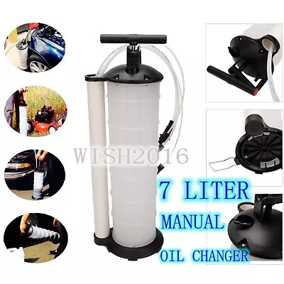 Manual 7 Liter Oil Fluid Changer Vacuum Extractor Pump Transfer Tank Remover • $48.36