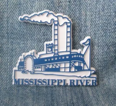 Steamboat Mississippi River Vintage Rubber Magnet Souvenir Refrigerator EBS34 • $6.88