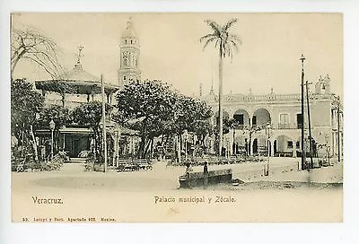 Verazcruz—Palacio Municipal & Zocalo—Antique Latapi Y Bert UDB Rare 1908 • $11.69