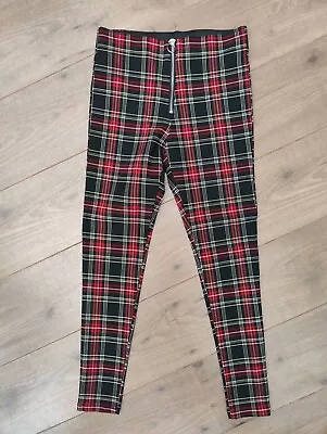 Ladies Leggings/ Trousers By Zara - Size Small - Red Tartan • £5.99