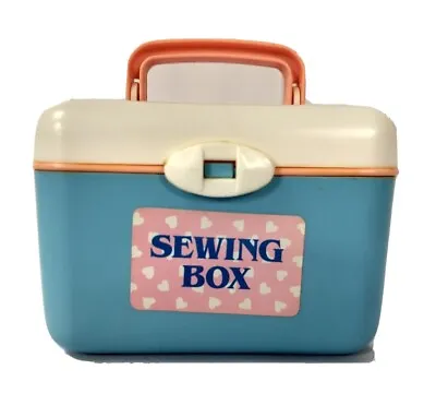 Vintage Childs Sewing Box Plastic With Insert Crafting Needlepoint Thread Holder • $13.17