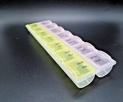 1 X Weekly Daily Pill Box Organiser Medicine Tablet Storage Dispenser 7 Day2Time • £2.99