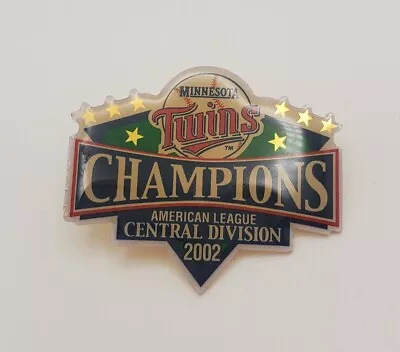 Minnesota Twins Baseball 2002 AL Central Division Champions Lapel Hat Pin • $14.80