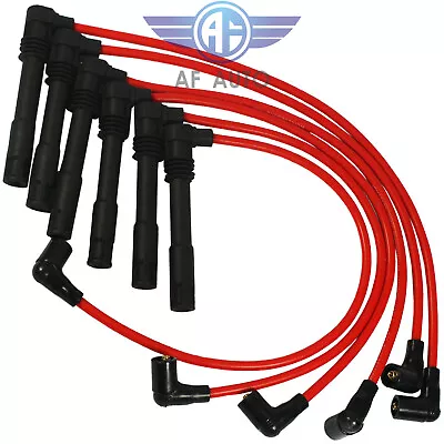 RED Spark Plug Wire 57055 Kit 671-6165 For Volkswagen Passat Audi A4 A6 2.8L V6 • $23.99