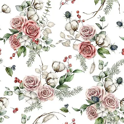 4 X COCKTAIL Napkins/25cm/3Ply/Decoupage/Flower/Little Roses/Apricot/Pinks/Cream • £1.20