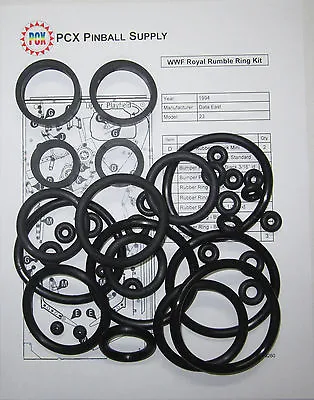 1994 Data East WWF Royal Rumble Pinball Machine Basic Rubber Ring Kit • $26.45