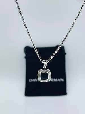 David Yurman Petite Albion Pendant Necklace With Black Onyx And Diamonds 17  • $329.99