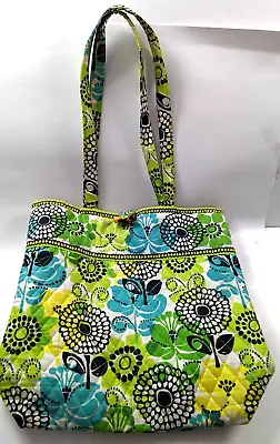 Vera Bradley Large Tote Bag Lime's Up Pattern Yellow Floral • $19