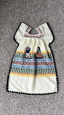 Vintage Indigenous Embroidered Girls Toddler Dress T2 • $9.99