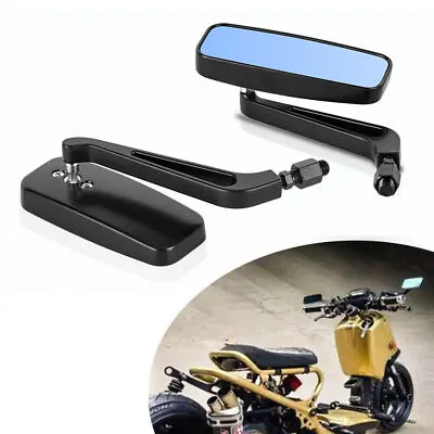 8mm 10mm Rectangle Motorcycle Rear View Mirrors Black For Honda Ruckus 50 NPS50 • $24.99
