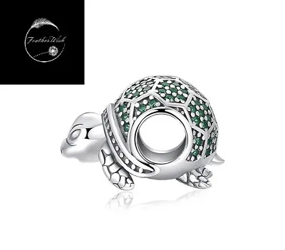 Genuine Sterling Silver 925 Turtle Tortoise Wild Animal Travel Bead Charm Family • £16.99