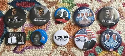 Lot Of 10 Political Campaign Buttons - Obama - Biden F • $25