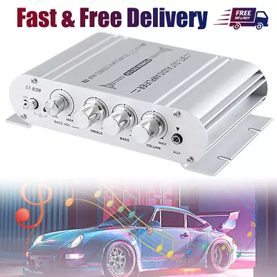 12V 400W Mini Hi-Fi Stereo Audio Amplifier Amp Subwoofer For Car Motorcycle Home • £15.37