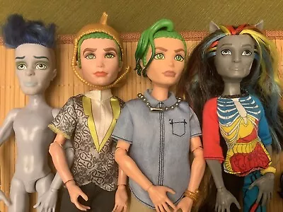 Lot Of 4 Monster High Boy Dolls: 2 Deuce SLO MO Neighthan Rot! • $0.99