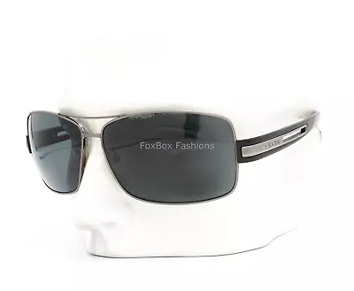 Prada SPR 54I 5AV-5Z1 Aviator Sunglasses Gunmetal Polished Black Gray Polarized  • $135