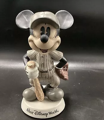 Walt Disney World Baseball Player Mickey Mouse Bobblehead • $27.99