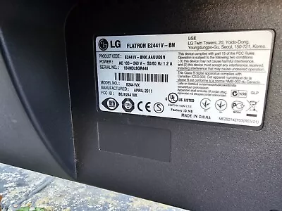 LG E2441V 24 Inch Widescreen Full HD LCD Monitor • $25