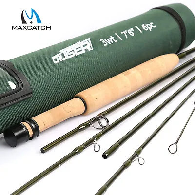 Maxcatch Cruiser Travel Fly Fishing Rod 2/3/4wt 7'6'' 7' 8' 6pcs Fast Action • $68.45