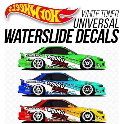 1/64 ENJUKU DRIFT S13 Custom White Toner Universal WaterSlide Decal Hot Wheels • $4.99