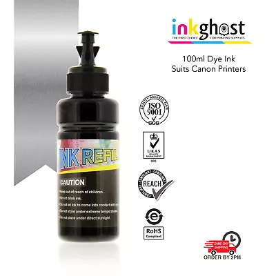 100ml Inkghost Black Dye Pigment Refill Ink Compatible With All Canon Cartridges • $24