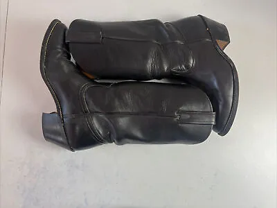 FRYE Men's Black Solid Cowboy Boots SIZE UNKNOWN $395 • $90.04