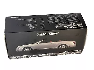 $154 • Buy Diecast 1/18 Minichamps BENTLEY CONTINENTAL GTC 2006 SILVER RARE