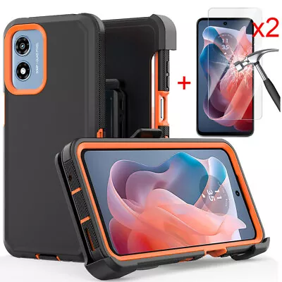 For Motorola Moto G Play 2024 Case Cover+Tempered Glass+Belt Clip Fits Otterbox • $6.95