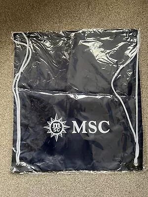 New MSC Cruises Voyagers Club Drawstring Bag Memorabilia Souvenir Navy • £6.99