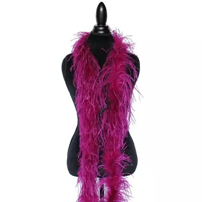 $45.95 • Buy Purple Plum 1ply Ostrich Feather Boa Scarf Prom Halloween Costumes Dance Decor