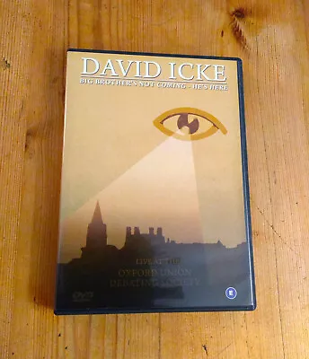 David Icke BIG BROTHER IS HERE Live At The Oxford Union *Original 2008 DVD *RARE • £6.99