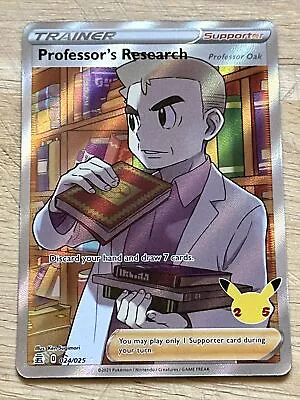 $3.95 • Buy Professor's Research - 024/025 - 25th Celebrations - NM/M - Pokemon Card
