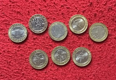 £18 • Buy 8 X Scarce Two Pound £2 Coins Full Set Shakespeare & MAGNA CARTA Etc & Pockets.