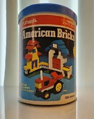 Vintage 1976 Playskool Legos American Bricks Building Blocks Classic  • $20