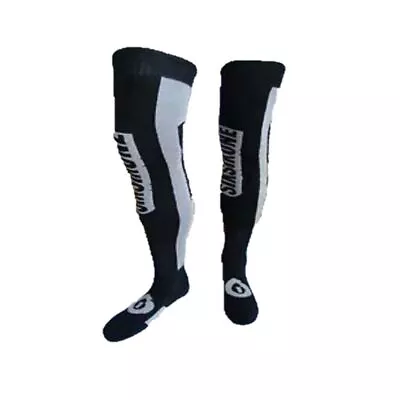 SixSixOne Mx-4 Motocross Dirtbike Socks Thick Long Black Above Knee (LG) • $19.95