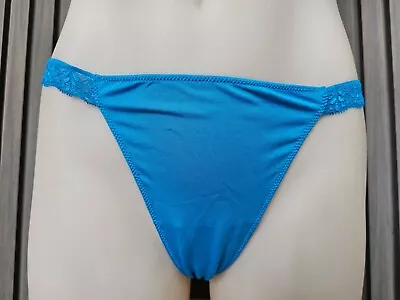 Victorias Secret Sexy Little Things Ladies Thong Underwear Size Large Blue • $3.19