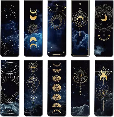 30 Pieces Space Moon Magnetic Bookmarks Galaxy Bookmark Starry Sky Clip In Bookm • $7.28