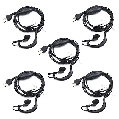 5 X Clip Ear Earpiece Headset For Midland Two Way Radio Walkie Talkie 2 Pin • $15.85