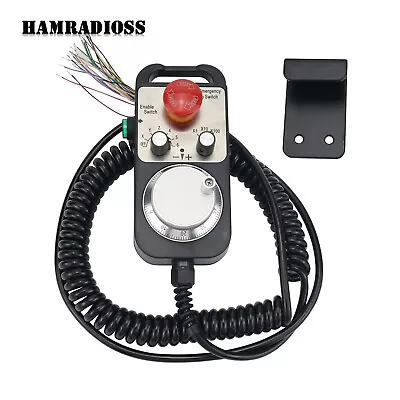 6-Axis CNC Pendant Handwheel 5V 100PPR+Emergency Stop Switch Pulse Generator MPG • $50.83