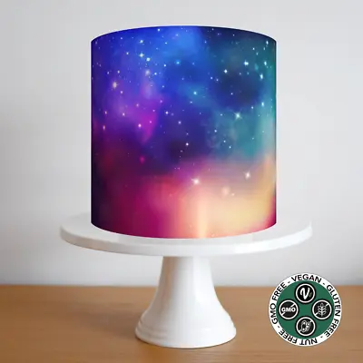 Galaxy Space Cake Topper Border Strip Pattern Wrap Around Party Edible Cosmos • £6.49