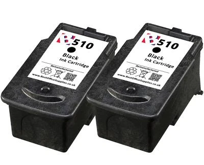 £27.95 • Buy 2 X PG 510 Black Remanufactured Ink Cartridges For Canon Pixma IP 2700 Printers