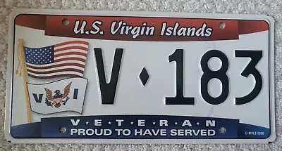 U. S. Virgin Islands 2006 Military Veteran License Plate • $29.99